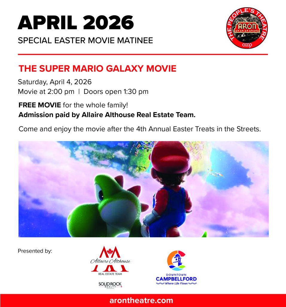 super mario galaxy movie schedule aron theatre easter 2026